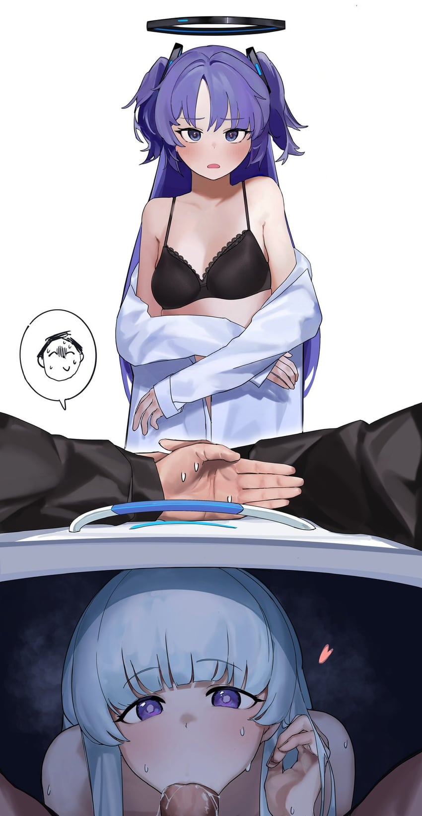 Noa from Blue Archive hentai illustration by Bbocsean