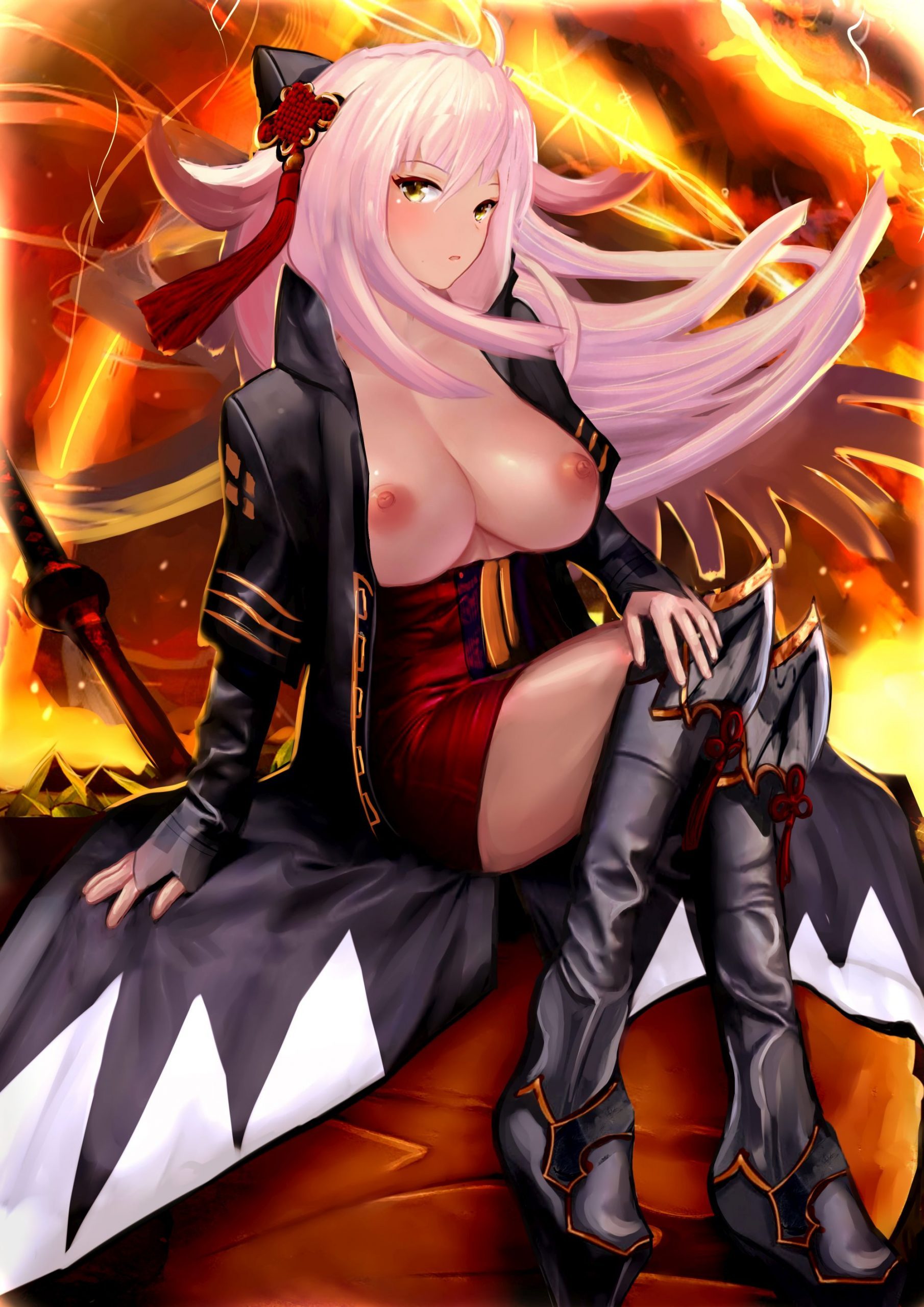 Okita Souji hentai art (image 36 of 39)