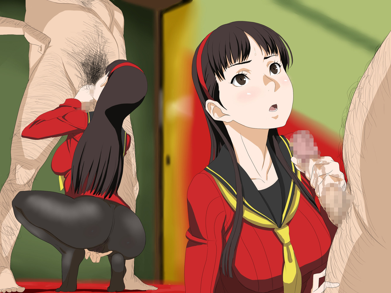 Chie i Yukkiko from Persona 4 hentai art (image 16 of 41)